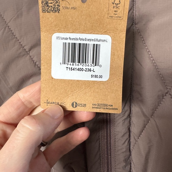 Toad and Co Nomader Womens Reversible Puffer Parka-Silverpine & Mushroom Jacket - Picture 3 of 12